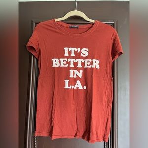 “It’s Better in LA” Red Brandy Melville T-Shirt